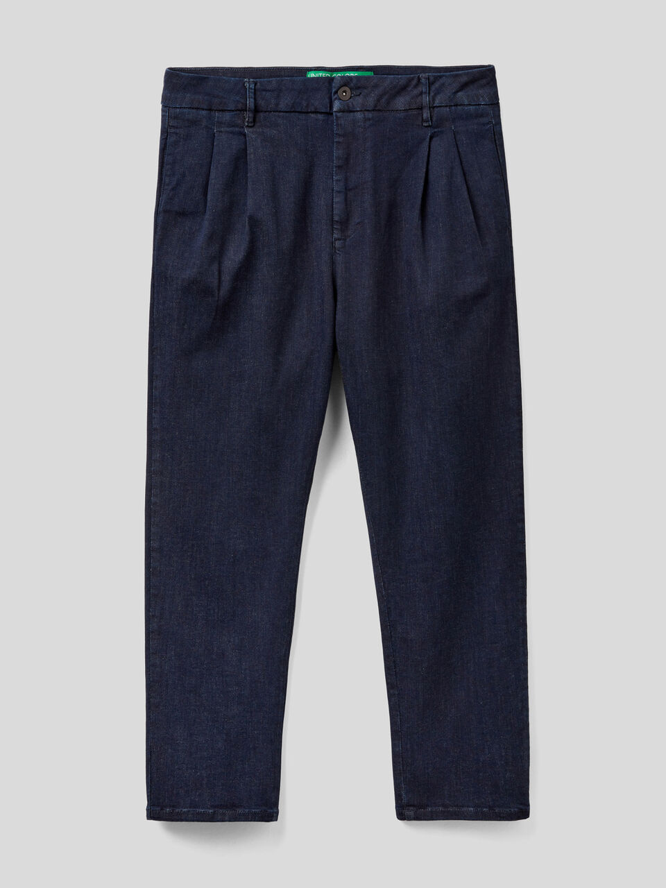 Chinos em jeans com pinças image number 1