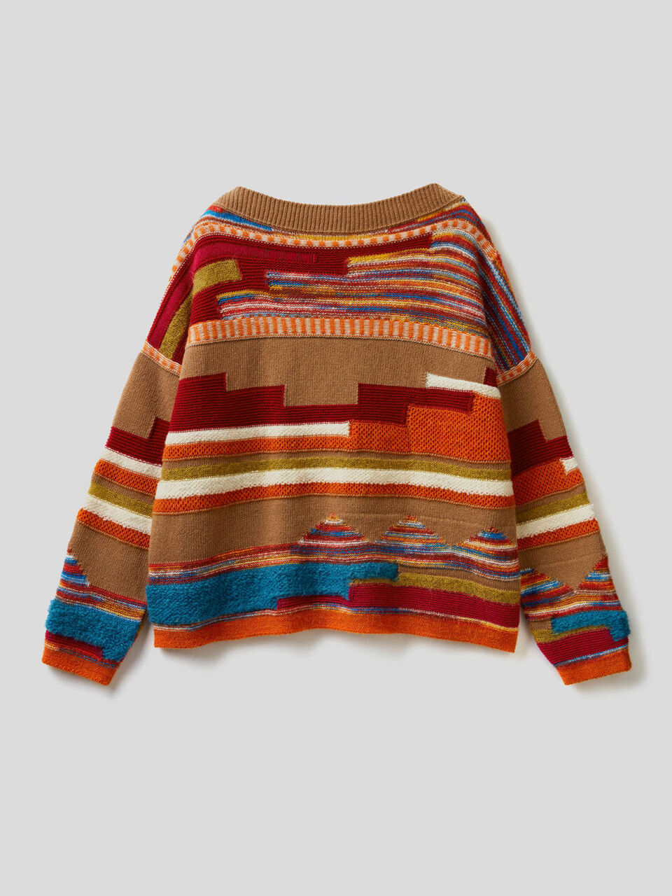 Camisola multicolor com intársia de desenhos image number 2