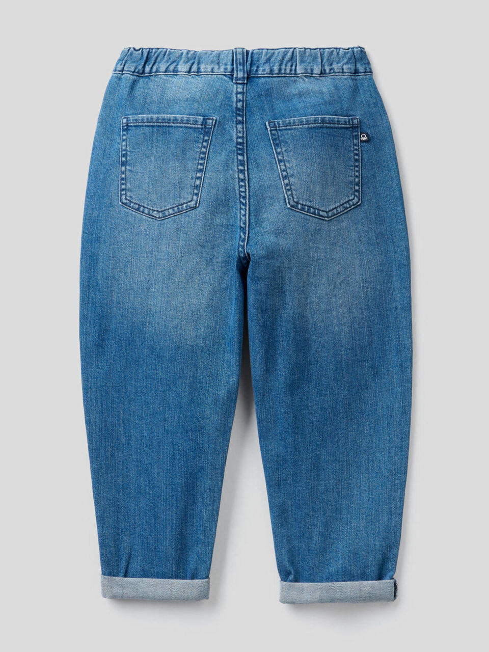 Jeans slouchy em algodão stretch image number 2