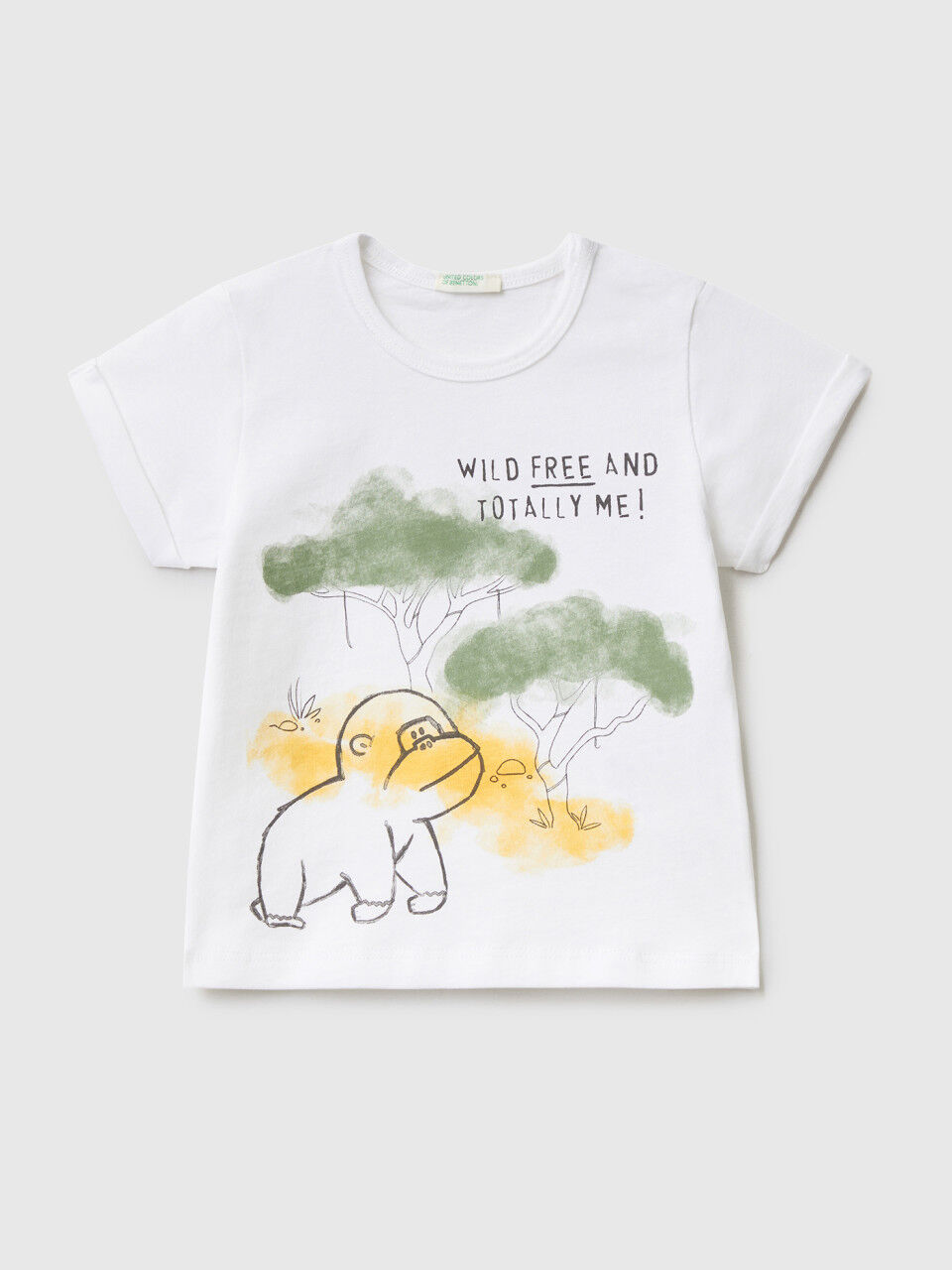 T-shirt com estampa em algodão orgânico