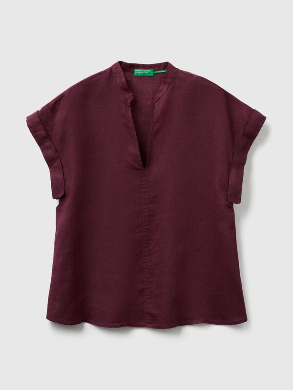 Blusa com decote em V Blusa com decote em V Mulher