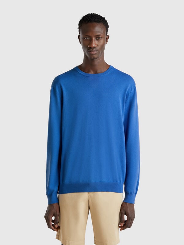 Camisola de gola redonda 100% algodão Homem