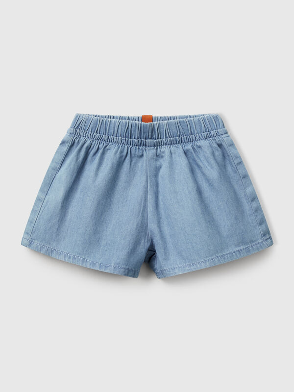 Saia-calça em chambray Recém-nascido