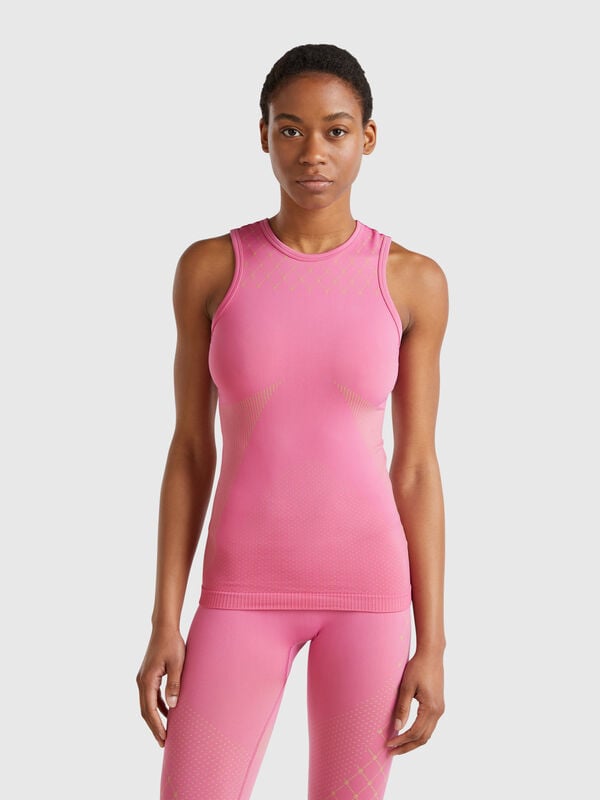 Top desportivo sem costuras Mulher