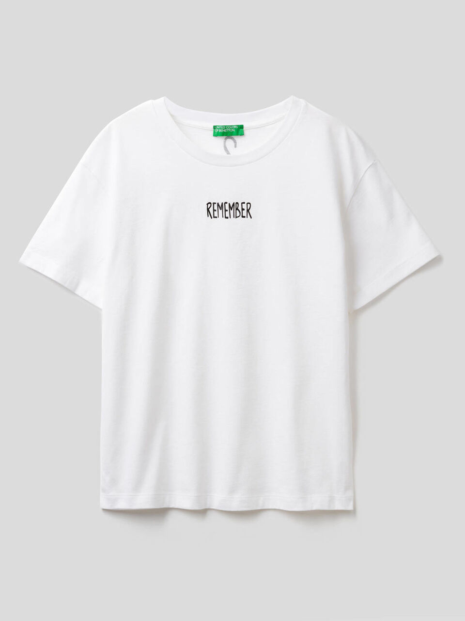 T-shirt 100% algodão com slogan estampado image number 1