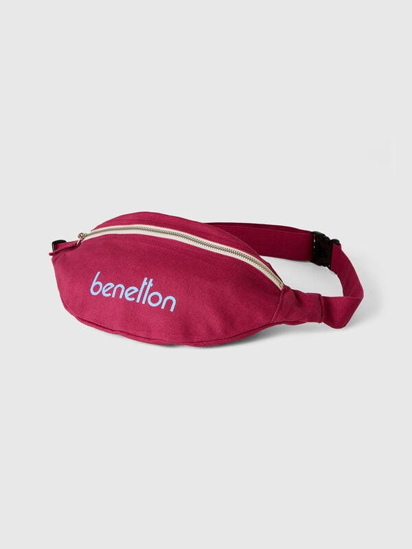 Bolsa de cintura bordeaux em algodão puro