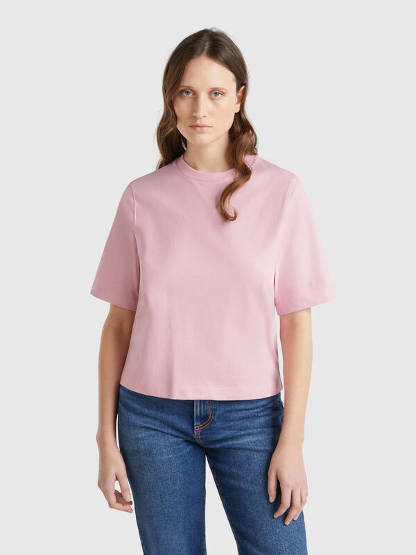 T-shirt boxy fit 100% algodão Mulher