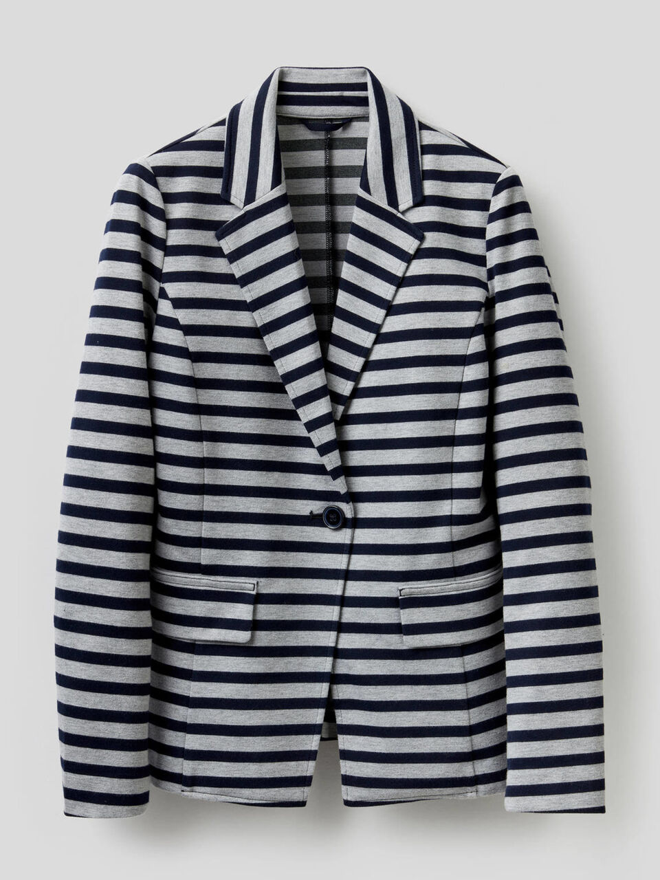 Blazer em mescla de algodão stretch image number 1
