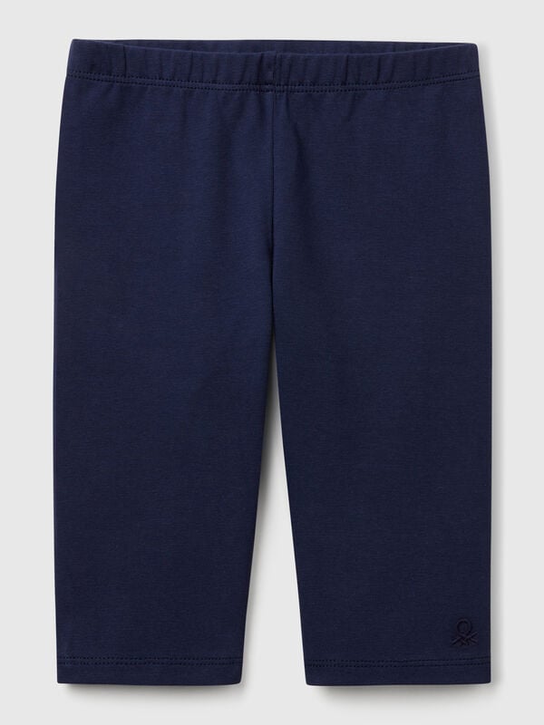 Leggings 3/4 em algodão stretch Menina