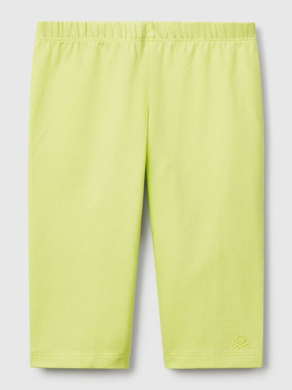 Leggings 3/4 em algodão stretch Menina