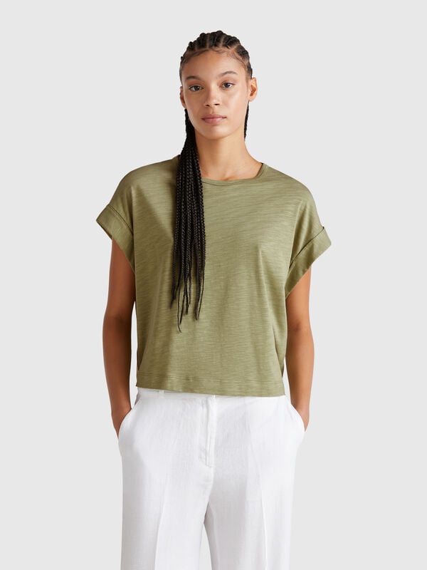 T-shirt boxy fit Mulher