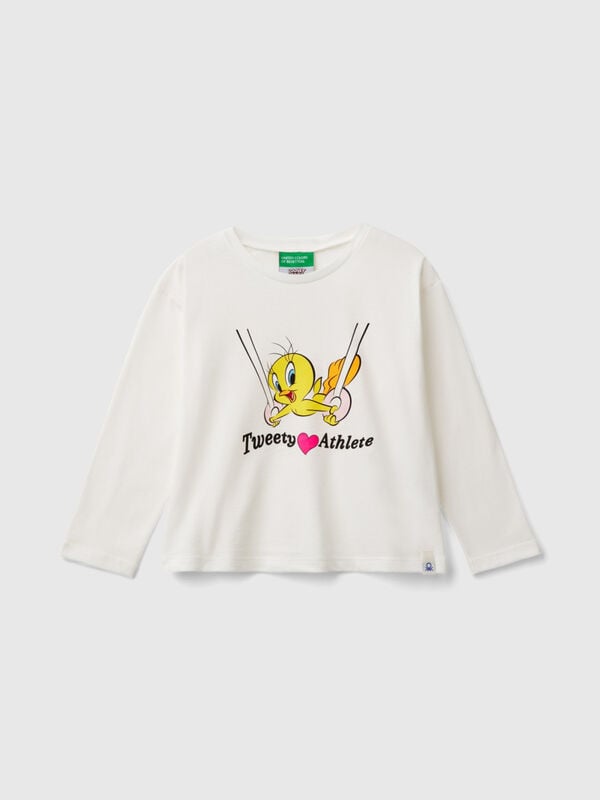 T-shirt ©Looney Tunes em algodão orgânico quente Menina