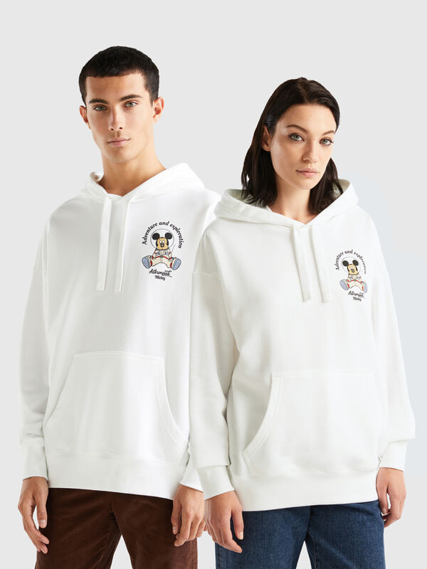 Sweat branca Mickey Mouse com capuz