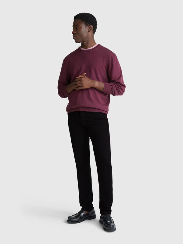Jeans slim fit cinco bolsos Homem