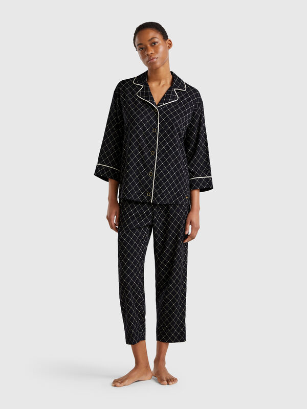Pijama fluido com estampa Mulher