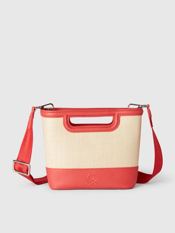 Tote bag média em ráfia Mulher