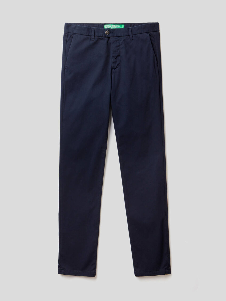 Chinos slim fit em algodão image number 1