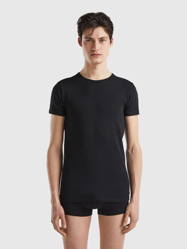 T-shirt em algodão orgânico stretch Homem