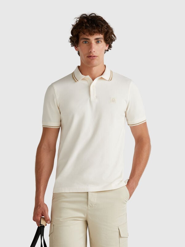 Polo slim fit nata Homem