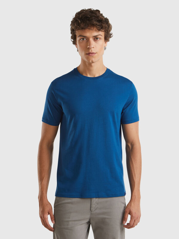 T-shirt azul meia-noite Homem