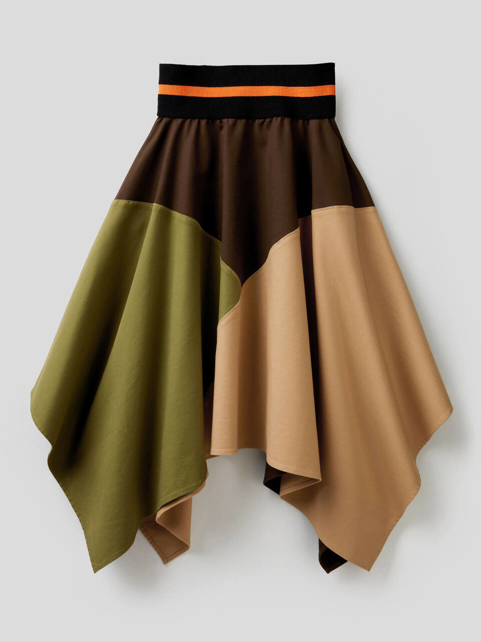 Saia assimétrica color block image number 1