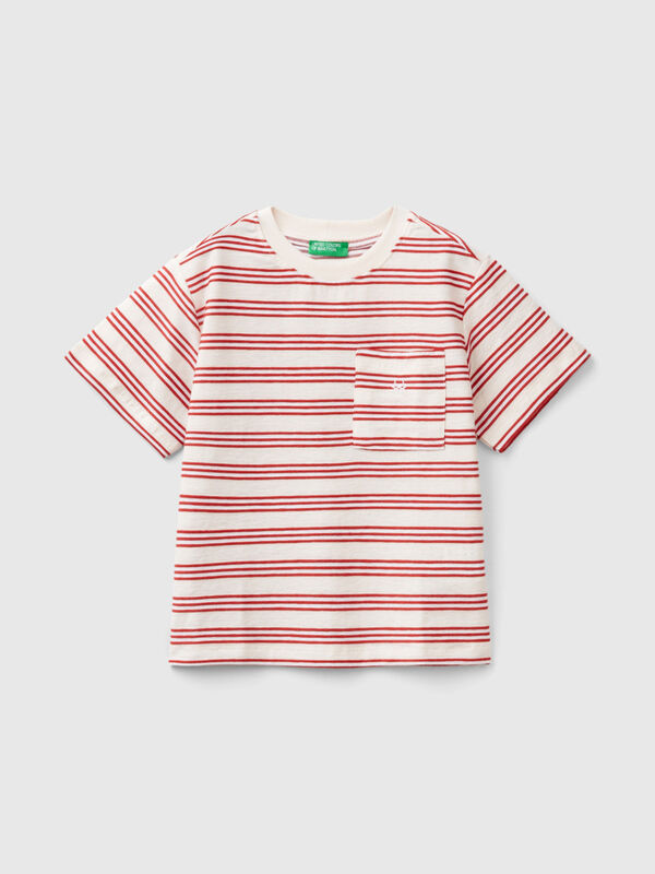 T-shirt colorblock de mangas curtas, para bebé-Bebé 0-36 meses