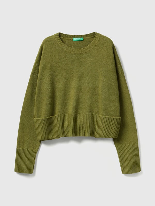 Camisola em mistura de lã e viscose Mulher