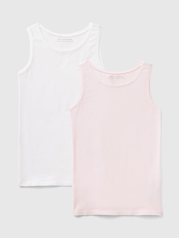 Dois tops em algodão super stretch Menina
