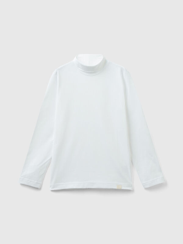 T-shirt de gola alta com manga comprida Menino