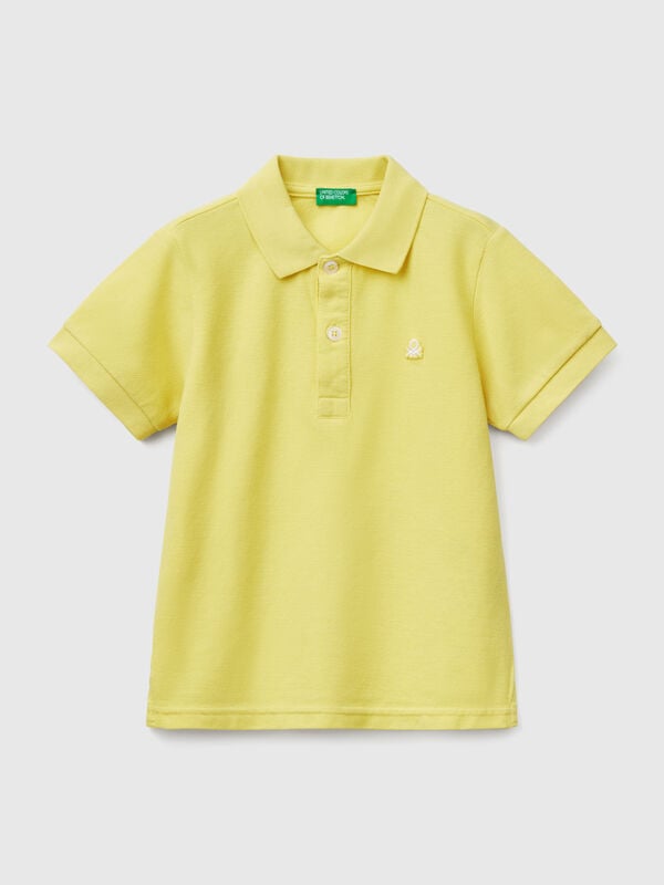 Polo de manga curta em algodão puro Menino