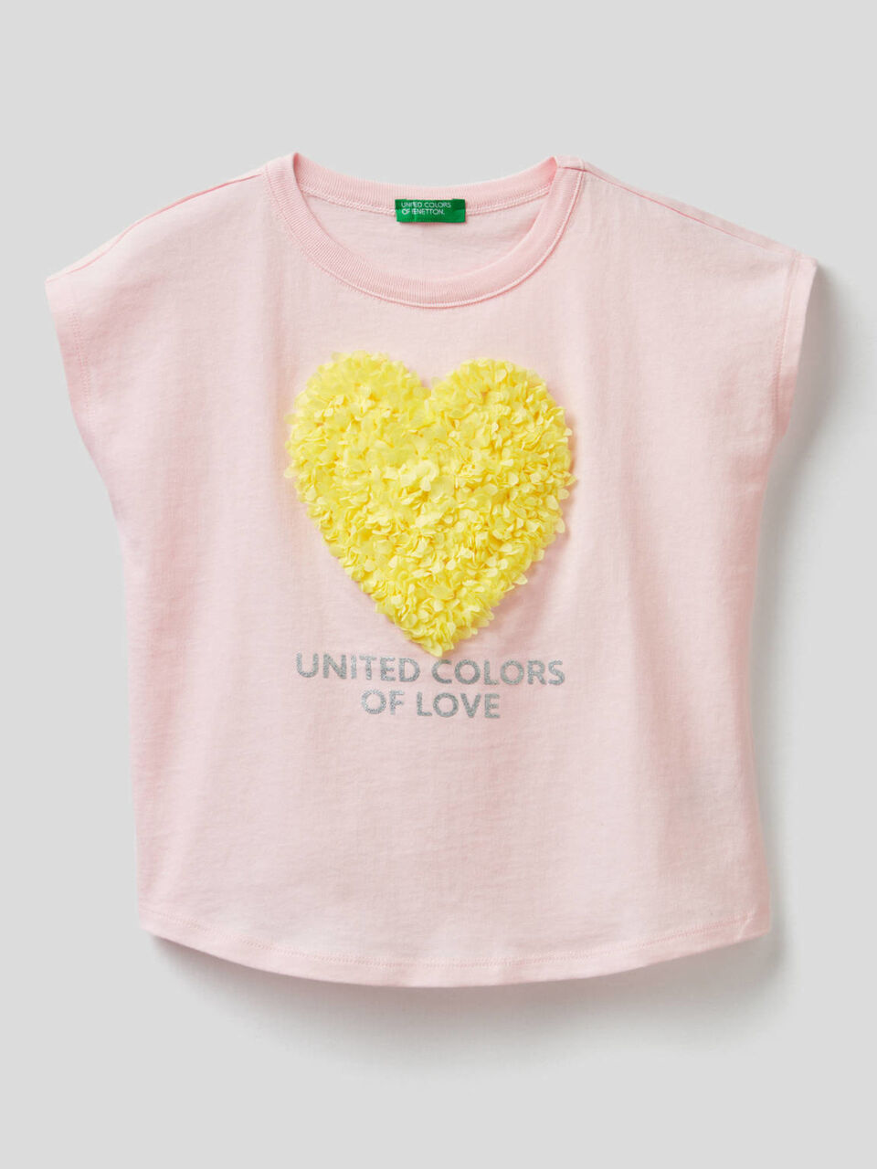 T-shirt com pétalas bordadas image number 1