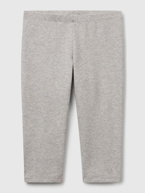 Leggings pelo joelho em algodão stretch Menina