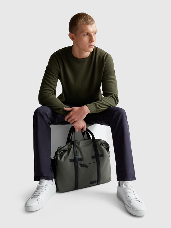 Chinos slim fit em algodão Homem
