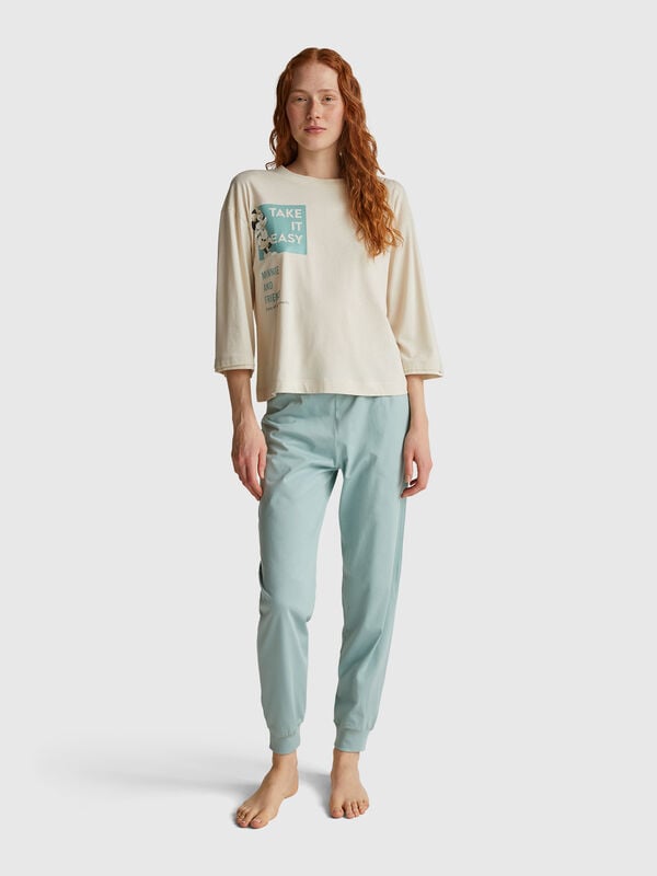 T-shirt com slogan e estampa ©Disney Minnie Mulher