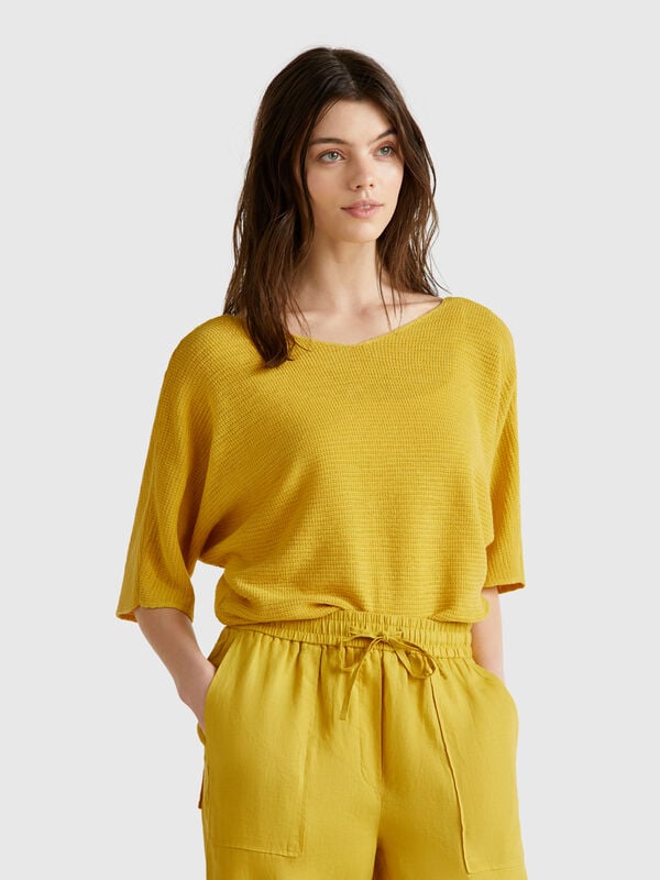 Camisola reversível cropped Mulher