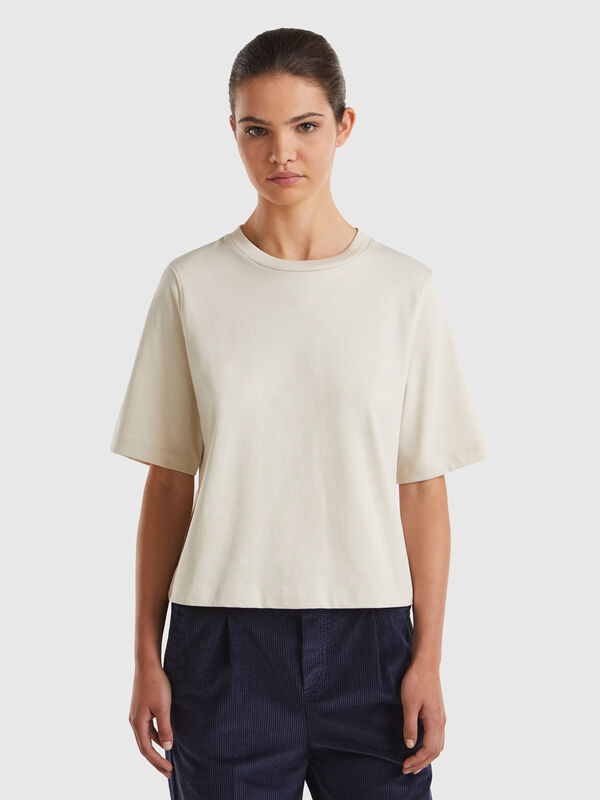 T-shirt boxy fit 100% algodão orgânico Mulher