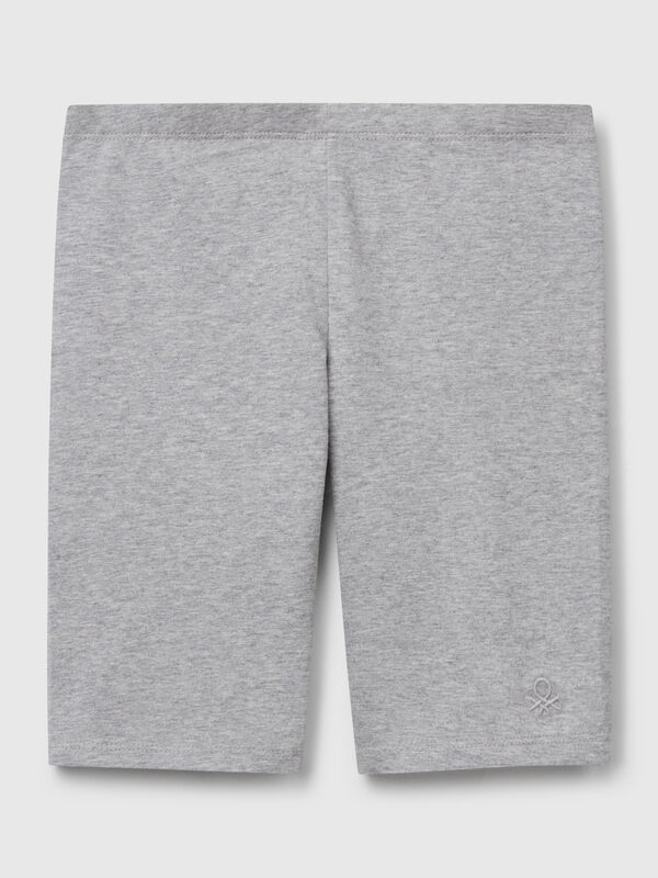 Leggings curtas em algodão stretch Menina