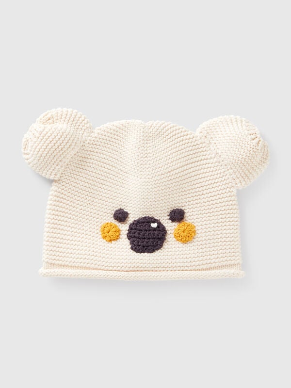 Gorro de tricot com aplicações Recém-nascido