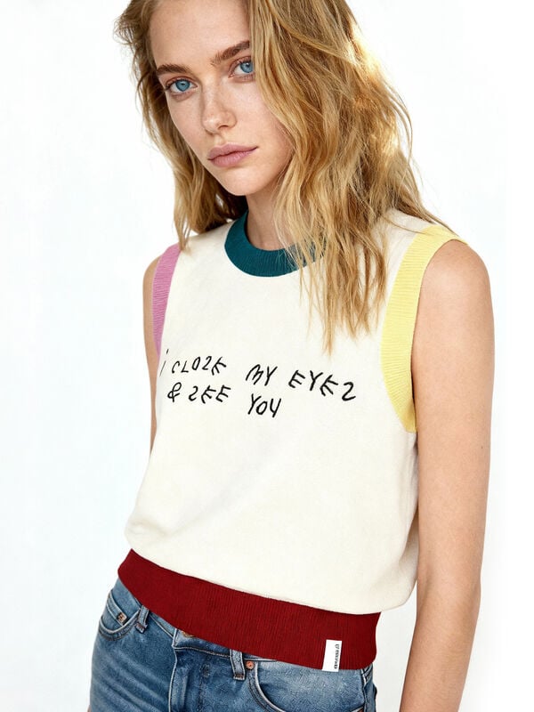 Vest with Coco Capitán embroidery Mulher