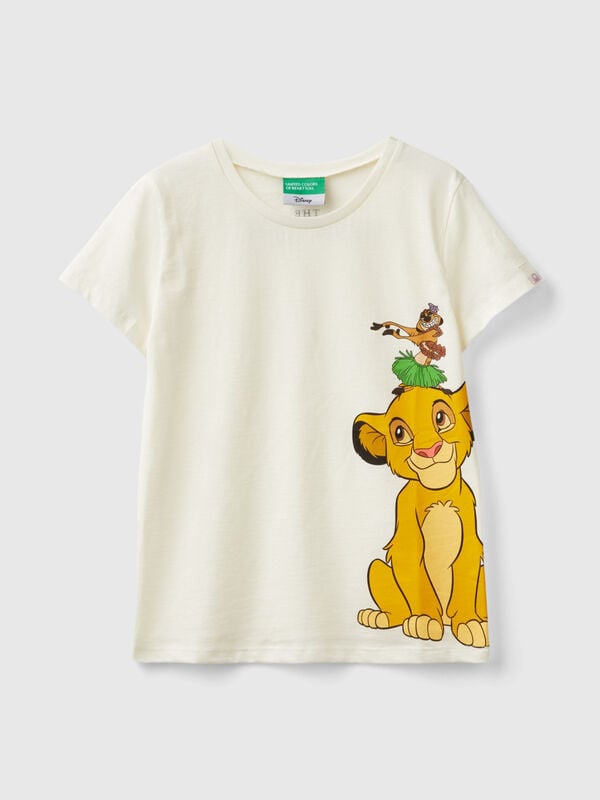 T-shirt branco nata ©Disney Simba e Timon Menina