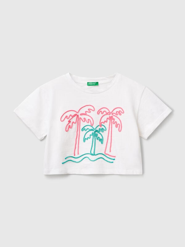 T-shirt com bordado Menina