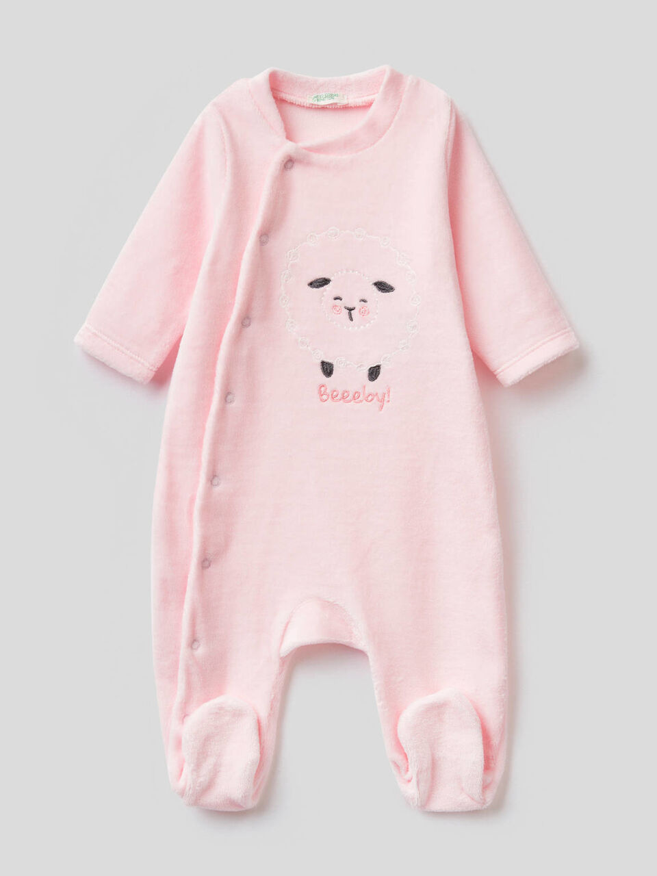 Babygrow em chenille de algodão misto image number 1