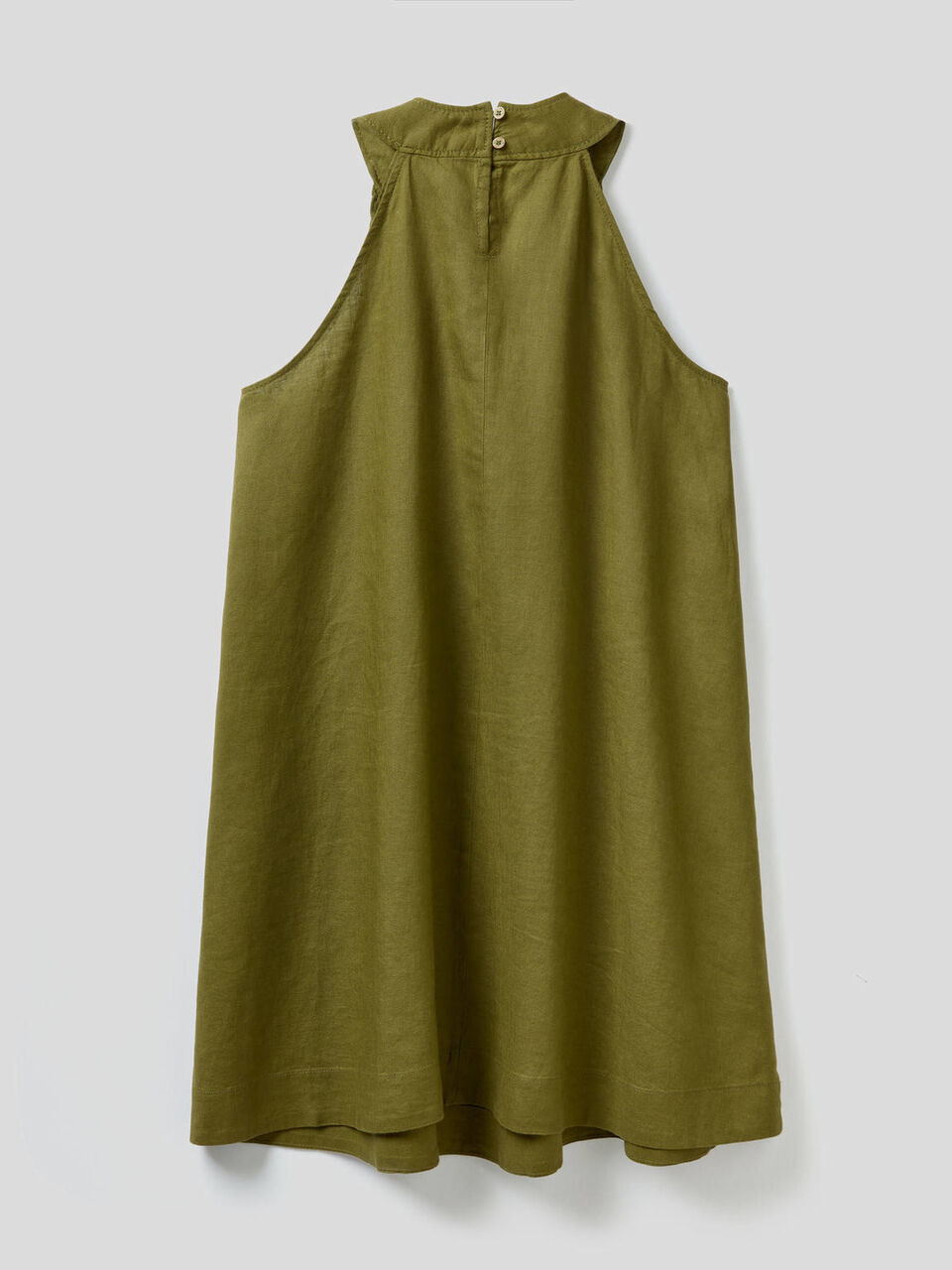 Vestido curto em 100% linho image number null