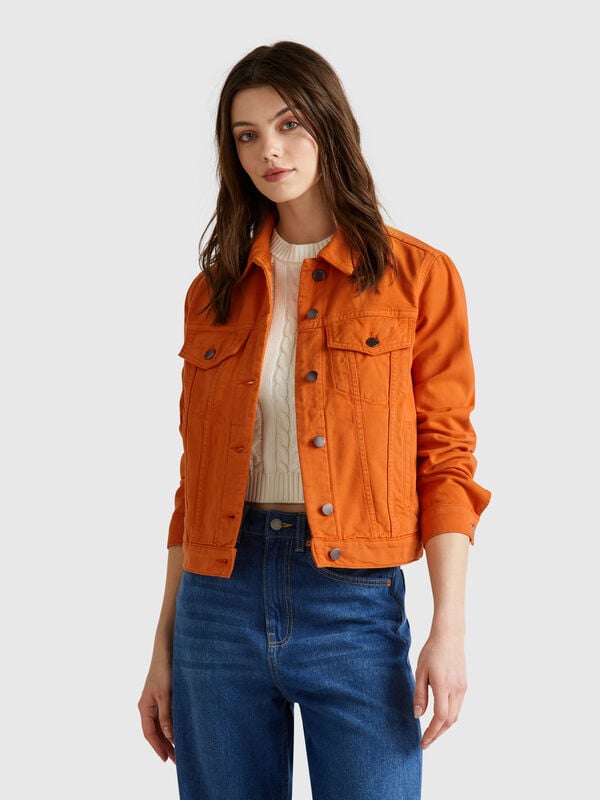 Blusão rider de jeans Mulher