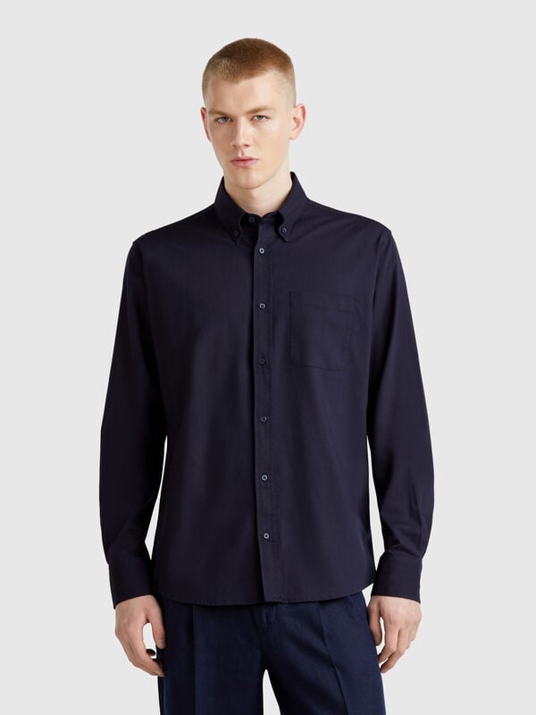 Camisa regular fit button-down Homem
