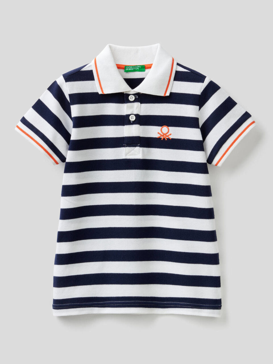 Polo às riscas 100% algodão image number 1