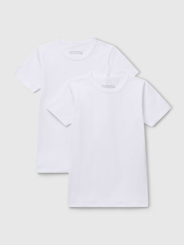 Duas t-shirts em algodão orgânico stretch Menino