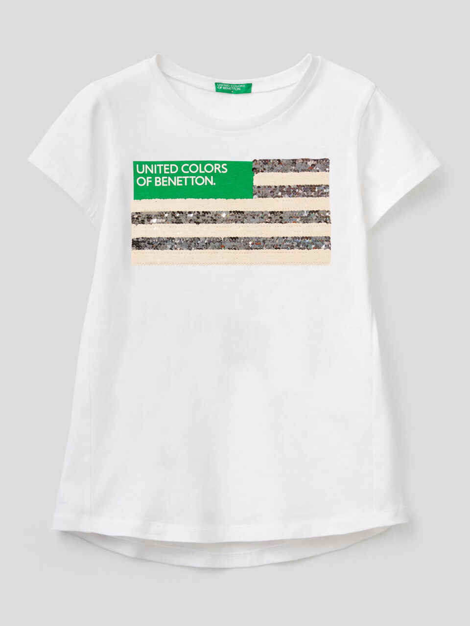 T-shirt em algodão com lantejoulas image number 2