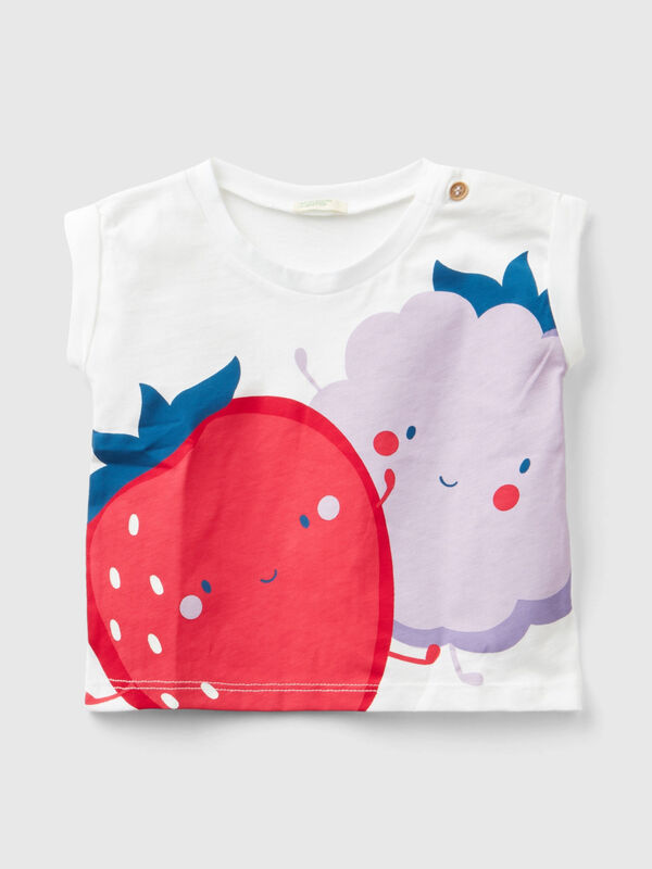 T-shirt com estampa fruta Recém-nascido