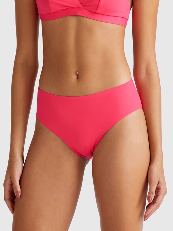 Slip de banho de lateral alta em ECONYL® Mulher